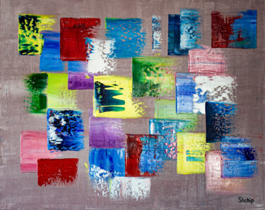 Картина под названием "Colors of the Medit…" - Natalia Shchipakina, Подлинное произведение искусства, Масло Установлен на Де…