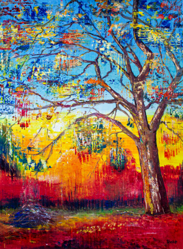 Peinture intitulée "Autumn" par Natalia Shchipakina, Œuvre d'art originale, Huile Monté sur Châssis en bois