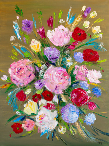 Peinture intitulée "Wildflowers" par Natalia Shchipakina, Œuvre d'art originale, Huile Monté sur Châssis en bois