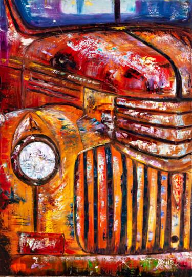 Ζωγραφική με τίτλο "Rusty Old Truck" από Natalia Shchipakina, Αυθεντικά έργα τέχνης, Λάδι