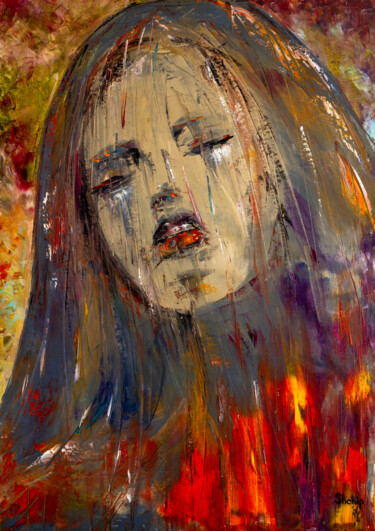 Картина под названием "Phantom" - Natalia Shchipakina, Подлинное произведение искусства, Масло Установлен на Деревянная рама…