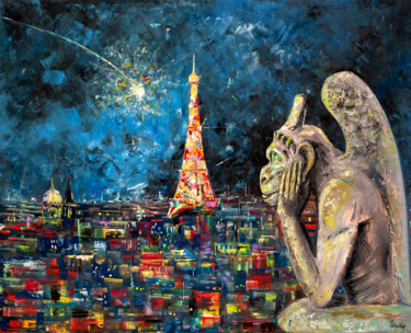 Картина под названием "Thoughts about the…" - Natalia Shchipakina, Подлинное произведение искусства, Масло