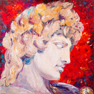 Peinture intitulée "Dionysus. God of Wi…" par Natalia Shchipakina, Œuvre d'art originale, Huile