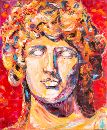 Malerei mit dem Titel "The Dionysus Portra…" von Natalia Shchipakina, Original-Kunstwerk, Öl