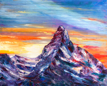 Картина под названием "Mountain of Mountai…" - Natalia Shchipakina, Подлинное произведение искусства, Масло
