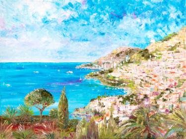 Pintura intitulada "Monaco" por Natalia Shchipakina, Obras de arte originais, Óleo Montado em Armação em madeira