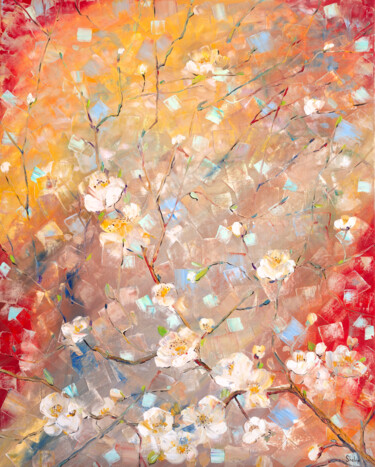 Peinture intitulée "Wild Rose" par Natalia Shchipakina, Œuvre d'art originale, Huile Monté sur Châssis en bois