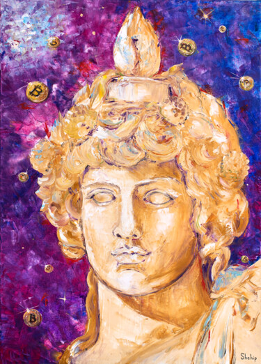 Malerei mit dem Titel "The Golden Dionysus…" von Natalia Shchipakina, Original-Kunstwerk, Öl