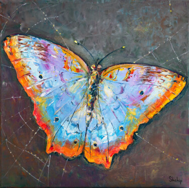 Painting titled "Butterfly. Morning…" by Natalia Shchipakina, Original Artwork, Oil