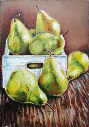 「many pears」というタイトルの絵画 Наталья Шевкуноваによって, オリジナルのアートワーク, オイル