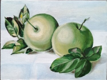 Peinture intitulée "Green Apples" par Natalia Shevkunova, Œuvre d'art originale, Huile