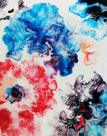 Bouquet of roses Painting titled "Bouquet of roses" by Natalia Shinei, Original Art, Acrylic Mounted on Wood Panel
