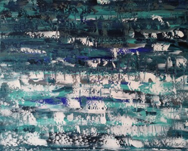 Peinture intitulée ""Arctic sea"" par Natalia Toderica, Œuvre d'art originale, Acrylique