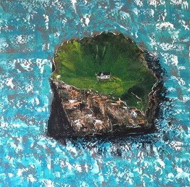Painting titled ""Heaven on the Eart…" by Natalia Toderica, Original Artwork, Acrylic