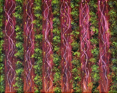 Painting titled ""Wonderful forest"" by Natalia Toderica, Original Artwork, Acrylic