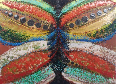 Malerei mit dem Titel ""Butterfly #3"" von Natalia Toderica, Original-Kunstwerk, Acryl