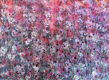 Malerei mit dem Titel ""Floral fantasy"" von Natalia Toderica, Original-Kunstwerk, Acryl