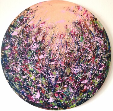 Painting titled ""Floral field"- ori…" by Natalia Toderica, Original Artwork, Acrylic