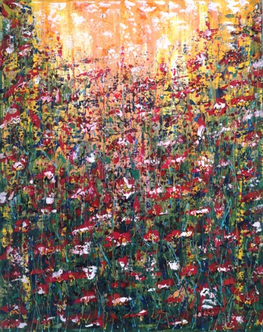 Pintura titulada ""Blossom #1" - orig…" por Natalia Toderica, Obra de arte original, Acrílico