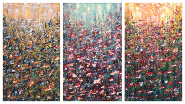 Pittura intitolato ""Blossom" - Abstrac…" da Natalia Toderica, Opera d'arte originale, Acrilico