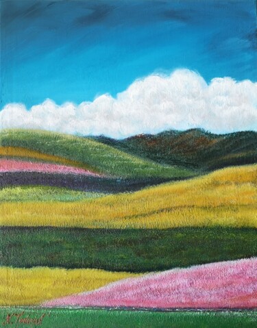 Painting titled "Open field #1 - ori…" by Natalia Toderica, Original Artwork, Acrylic