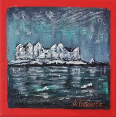 Malerei mit dem Titel ""Iceberg #1" - mini…" von Natalia Toderica, Original-Kunstwerk, Acryl