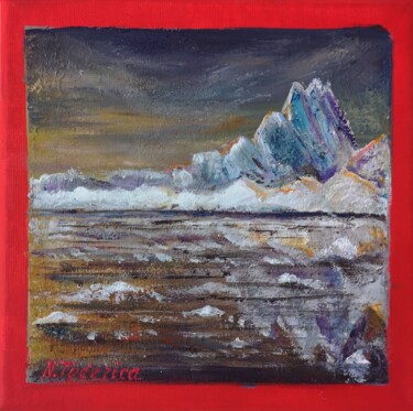 Картина под названием "Iceberg #6 - Abstra…" - Natalia Toderica, Подлинное произведение искусства, Акрил