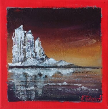 Painting titled "Red Book: Iceberg #…" by Natalia Toderica, Original Artwork, Acrylic