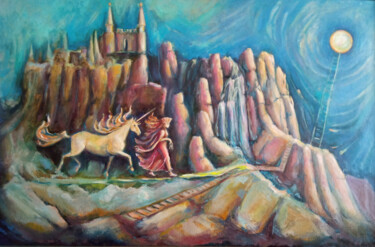 Pittura intitolato "Based on the fairy…" da Natalia Yakorieva, Opera d'arte originale, Olio