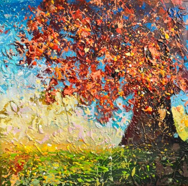 Pittura intitolato "3d Landscape Painti…" da Natalia Yangalycheva, Opera d'arte originale, Acrilico Montato su Telaio per ba…