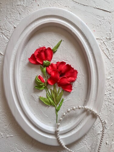 Painting titled "Red poppy Original…" by Natalia Yangalycheva, Original Artwork, Acrylic