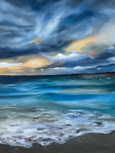 Pittura intitolato "Seascape oil painti…" da Natalia Yangalycheva, Opera d'arte originale, Olio