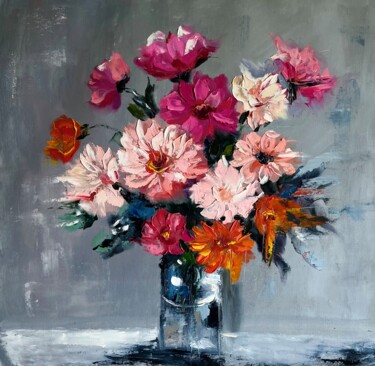 Malerei mit dem Titel "Eternal Blossom" von Natalia Yangalycheva, Original-Kunstwerk, Öl