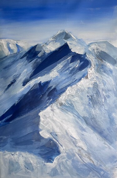 Pintura titulada "Rocky Mountains" por Natalia Yangalycheva, Obra de arte original, Acrílico
