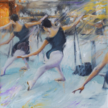 Malarstwo zatytułowany „"Ballet №1"” autorstwa Natalia Baykalova, Oryginalna praca, Olej Zamontowany na Drewniana rama noszy