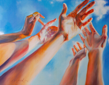 Картина под названием ""The Hope №15"" - Natalia Baykalova, Подлинное произведение искусства, Масло Установлен на Деревянная…