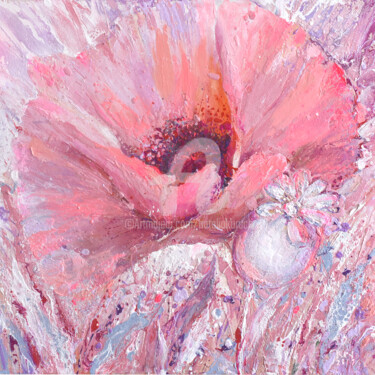 Malerei mit dem Titel "rose poppy.jpg" von Natalia Kuruch, Original-Kunstwerk, Öl