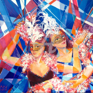 Pintura titulada "La fête.jpg" por Natalia Kuruch, Obra de arte original, Oleo