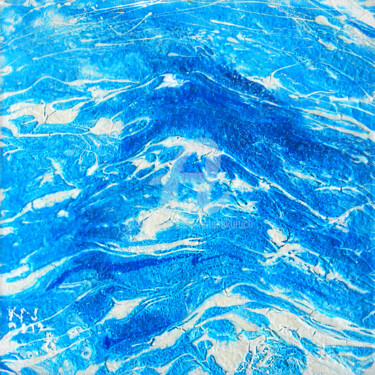 Painting titled "La Mer Bleue" by Natalia Kuruch, Original Artwork, Acrylic