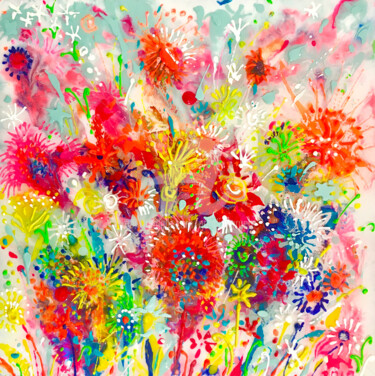 "art flowers 11" başlıklı Tablo Natalia Kuruch tarafından, Orijinal sanat, Akrilik