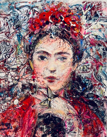 Digitale Kunst getiteld "Frida" door Natalia Kuruch, Origineel Kunstwerk, Digitaal Schilderwerk