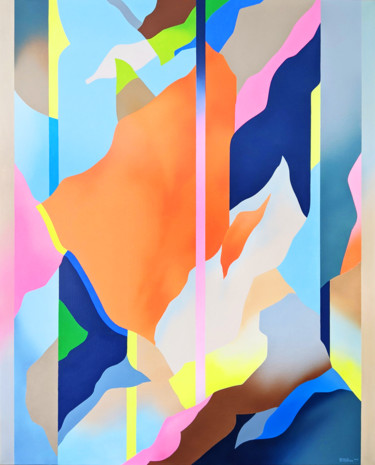 Картина под названием "Drift" - Natalia Ostapenko, Подлинное произведение искусства, Акрил Установлен на Деревянная рама для…