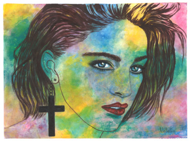 Malarstwo zatytułowany „Elusive beauty” autorstwa Natalia Woro, Oryginalna praca, Akryl Zamontowany na Karton