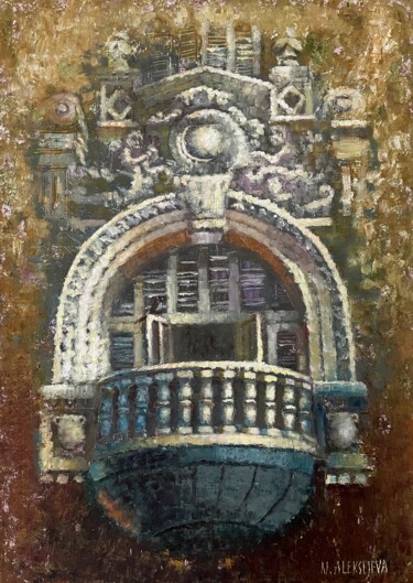 Pintura titulada "''The Balcony''" por Natalie Aleksejeva (NatalieVerve), Obra de arte original, Oleo Montado en Bastidor de…