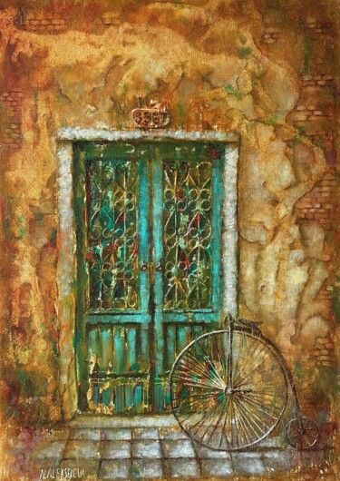 Pintura intitulada "''Lost Key''" por Natalie Aleksejeva (NatalieVerve), Obras de arte originais, Óleo