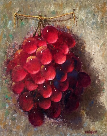 Schilderij getiteld "''Cluster of grapes…" door Natalie Aleksejeva (NatalieVerve), Origineel Kunstwerk, Olie Gemonteerd op F…