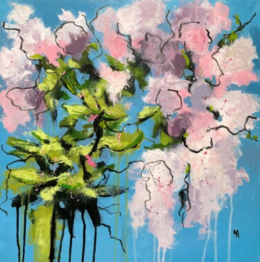 Pittura intitolato "Pink euphoria" da Natalie Aleksejeva (NatalieVerve), Opera d'arte originale, Acrilico Montato su Telaio…