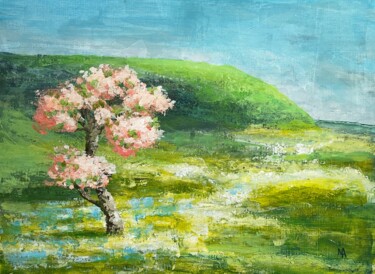 Painting titled "One spring day" by Natalie Aleksejeva (NatalieVerve), Original Artwork, Acrylic