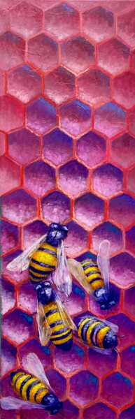 Peinture intitulée "Honeycomb" par Natalie Aleksejeva (NatalieVerve), Œuvre d'art originale, Huile