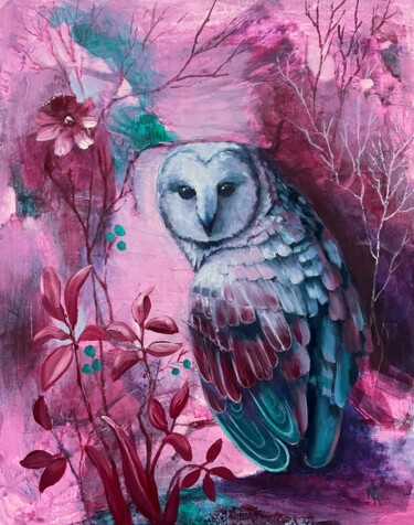 Painting titled "Pink Dreams" by Natalie Aleksejeva (NatalieVerve), Original Artwork, Oil